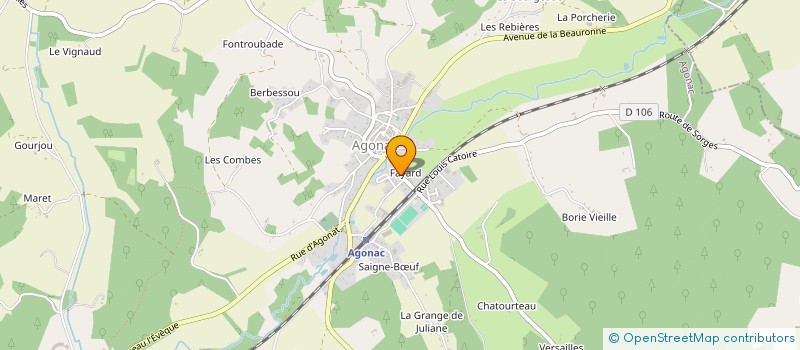 localisation de l'entreprise MONSIEUR PASCAL BOUTHIER  AGONAC