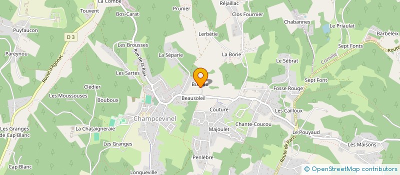 localisation de l'entreprise MONSIEUR PASCAL BOYER à CHAMPCEVINEL