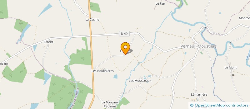 localisation de l'entreprise MONSIEUR PASCAL BREGEON à VERNEUIL-MOUSTIERS
