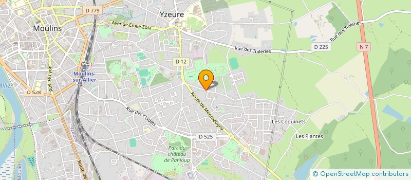 localisation de l'entreprise MONSIEUR PASCAL BRUNEL  YZEURE