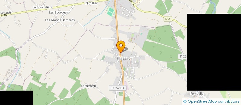 localisation de l'entreprise MONSIEUR PASCAL BRUNETEAU  PLASSAC