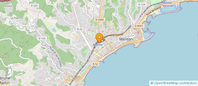 localisation de l'entreprise MONSIEUR PASCAL CARLIER à MENTON