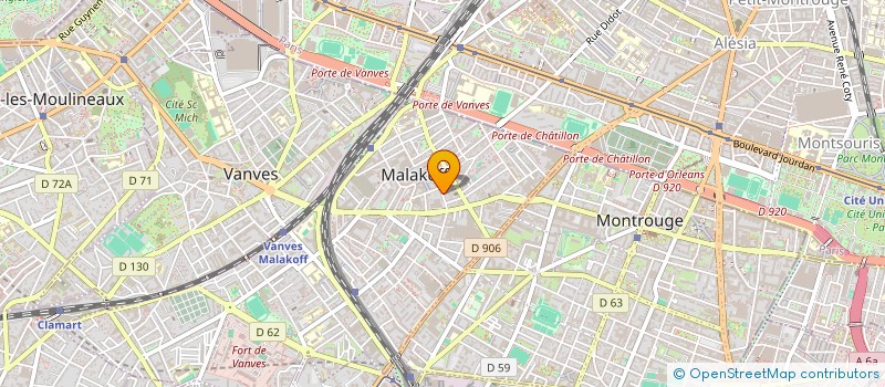 localisation de l'entreprise MONSIEUR PASCAL CAUBERE  MALAKOFF