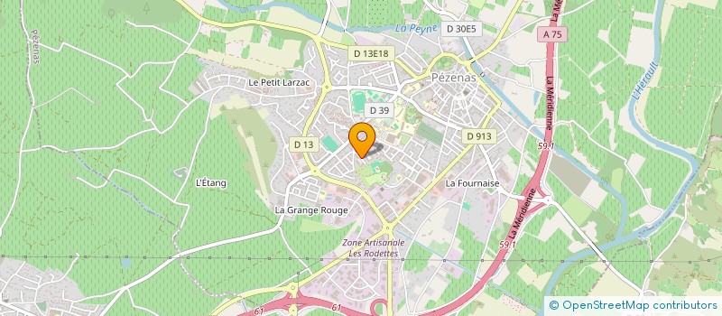 localisation de l'entreprise MONSIEUR PASCAL CHABBAL  PEZENAS