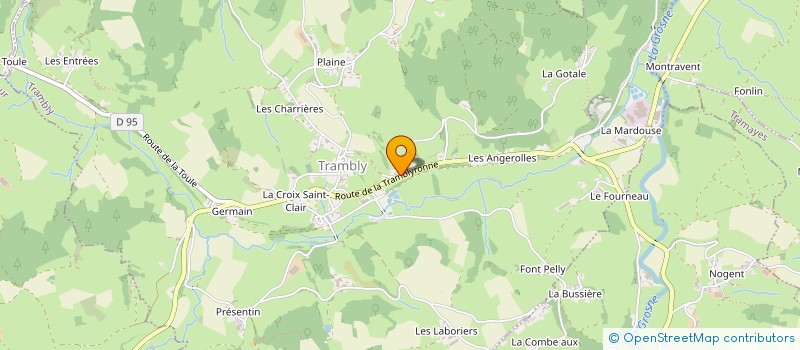 localisation de l'entreprise MONSIEUR PASCAL CHAINTREUIL  GERMOLLES-SUR-GROSNE