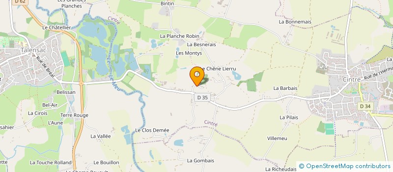 localisation de l'entreprise MONSIEUR PASCAL CHANTREL  CINTRE