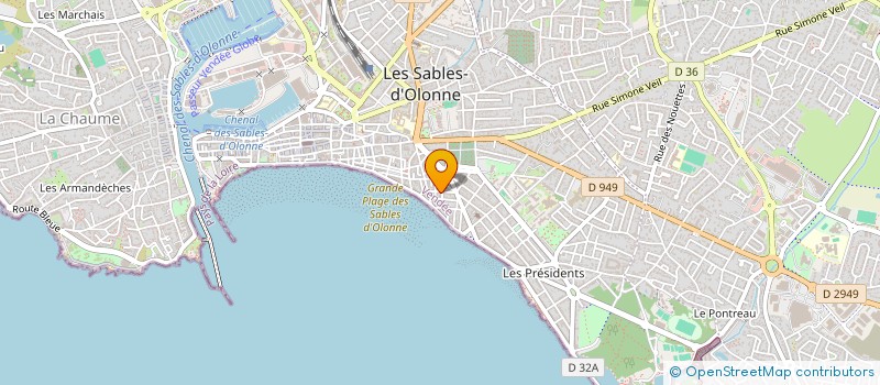 localisation de l'entreprise MONSIEUR PASCAL CHARTIER à LES SABLES-D'OLONNE
