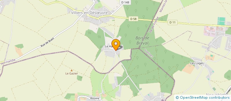 localisation de l'entreprise MONSIEUR PASCAL CHAUMONT  VILLIERS-EN-DESUVRE