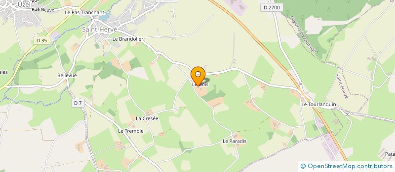 localisation de l'entreprise MONSIEUR PASCAL CHAUVEL à SAINT-HERVE