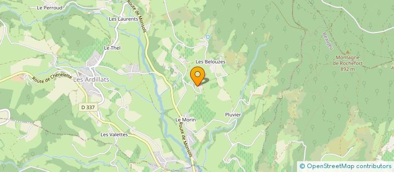 localisation de l'entreprise MONSIEUR PASCAL CHEVALIER  LES ARDILLATS