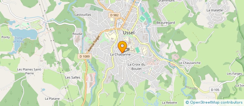 localisation de l'entreprise MONSIEUR PASCAL CHINSON à USSEL