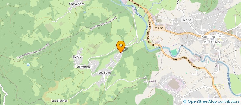 localisation de l'entreprise MONSIEUR PASCAL CHOPLIN  BOULIEU-LES-ANNONAY