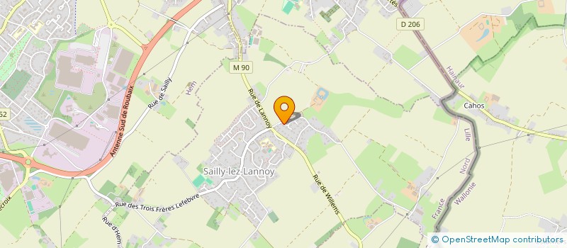 localisation de l'entreprise MONSIEUR PASCAL CHRETIEN  SAILLY-LEZ-LANNOY