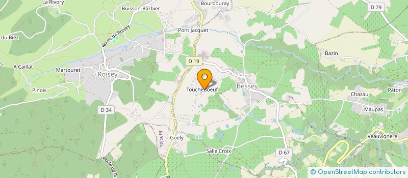 localisation de l'entreprise MONSIEUR PASCAL CLUZEL  BESSEY