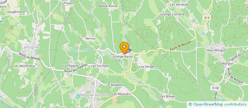 localisation de l'entreprise MONSIEUR PASCAL COLIN  REGNIE-DURETTE