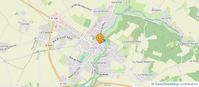 localisation de l'entreprise MONSIEUR PASCAL COMBOURG à CELLES-SUR-BELLE