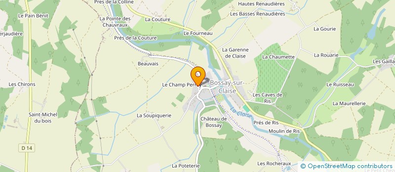 localisation de l'entreprise MONSIEUR PASCAL COSSON à BOSSAY-SUR-CLAISE