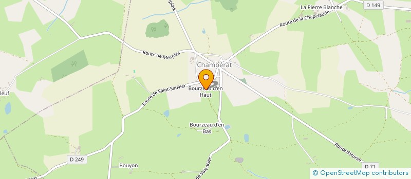 localisation de l'entreprise MONSIEUR PASCAL COURTY  CHAMBERAT