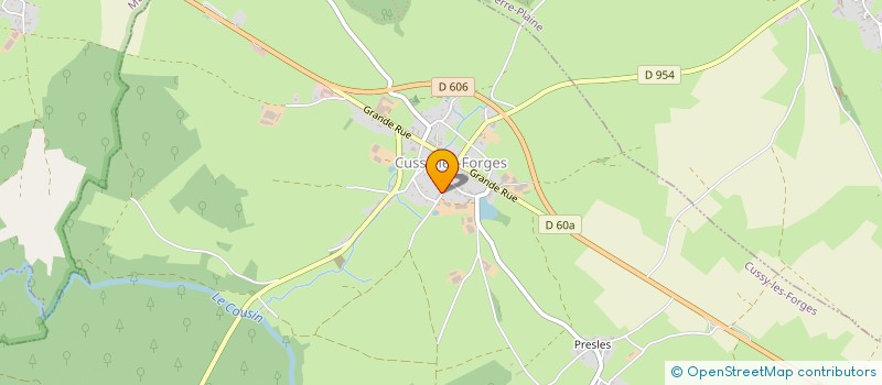 localisation de l'entreprise MONSIEUR PASCAL COUSIN à CUSSY-LES-FORGES