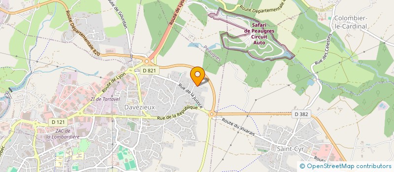 localisation de l'entreprise MONSIEUR PASCAL CROUZET  DAVEZIEUX