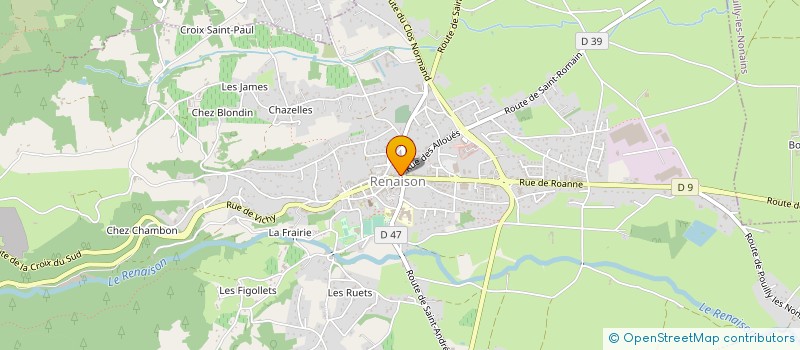 localisation de l'entreprise MONSIEUR PASCAL CUCHERAT  RENAISON