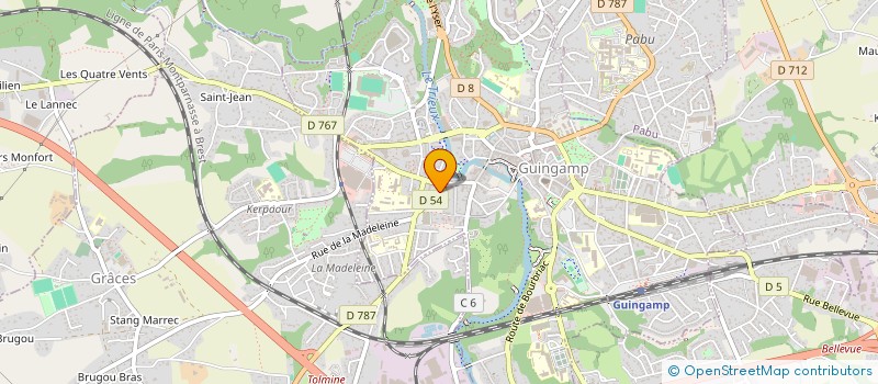 localisation de l'entreprise MONSIEUR PASCAL DANIEL  GUINGAMP