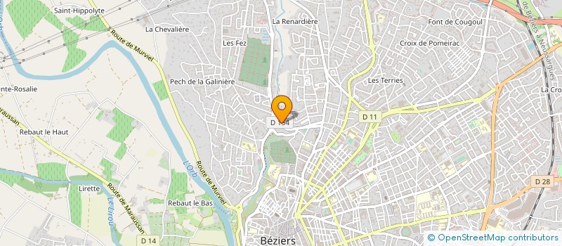 localisation de l'entreprise MONSIEUR PASCAL DAVID à BEZIERS