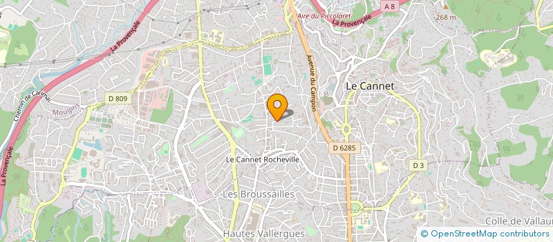 localisation de l'entreprise MONSIEUR PASCAL DAVIN à LE CANNET