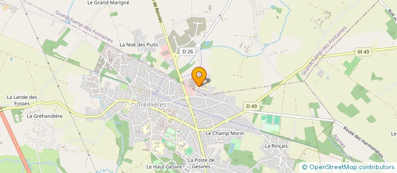 localisation de l'entreprise MONSIEUR PASCAL DEBIERRE à TREILLIERES