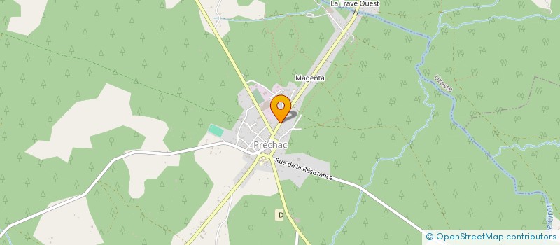 localisation de l'entreprise MONSIEUR PASCAL DELAGE  PRECHAC