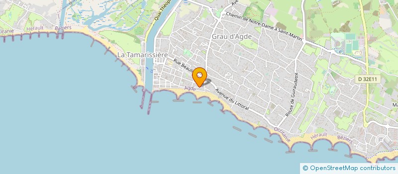 localisation de l'entreprise MONSIEUR PASCAL DELPLANQUE  AGDE