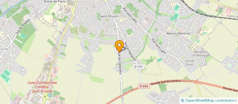 localisation de l'entreprise MONSIEUR PASCAL DENNEULLIN à CAMBRAI