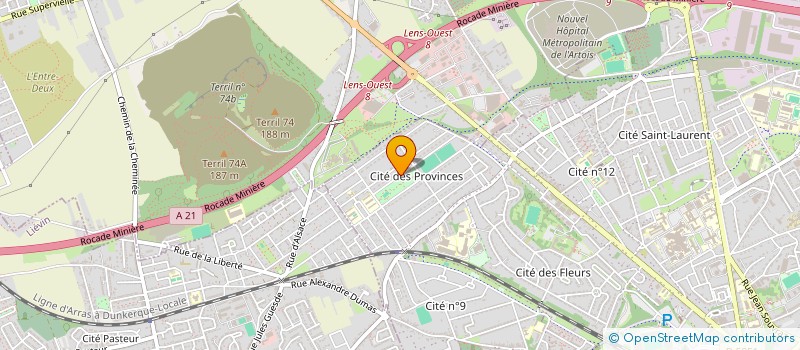 localisation de l'entreprise MONSIEUR PASCAL DEQUIDT  LENS