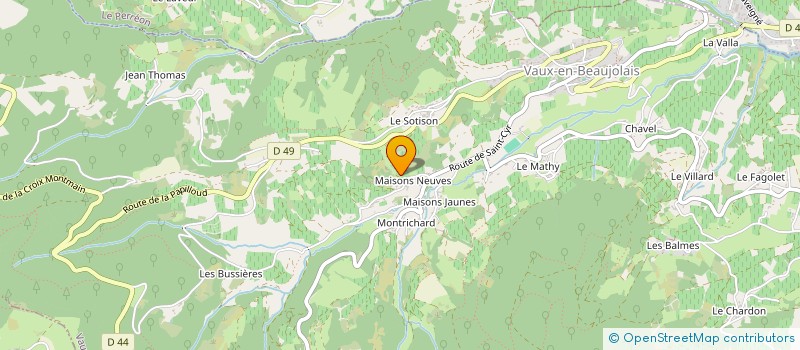 localisation de l'entreprise MONSIEUR PASCAL DESCOTES à VAUX-EN-BEAUJOLAIS
