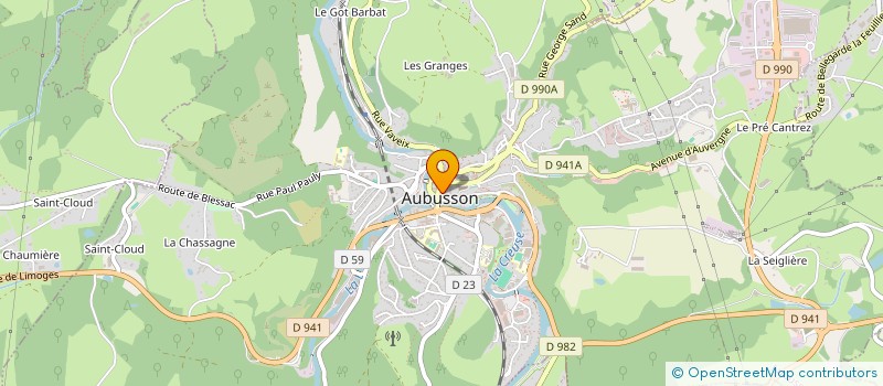 localisation de l'entreprise MONSIEUR PASCAL DUMONT à AUBUSSON