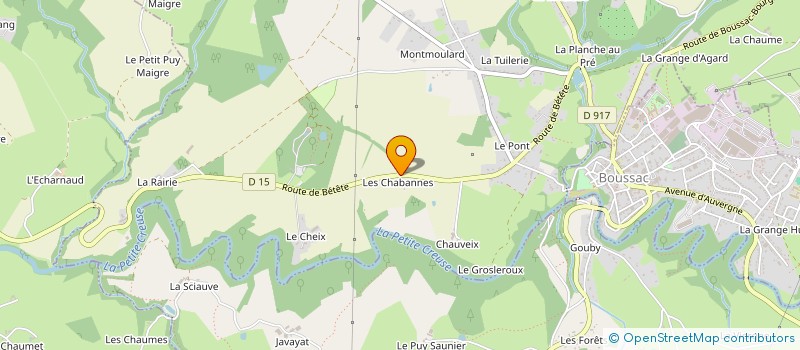 localisation de l'entreprise MONSIEUR PASCAL DUPLAIX à BOUSSAC-BOURG