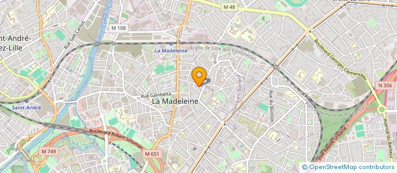 localisation de l'entreprise MONSIEUR PASCAL DUPONT à LA MADELEINE
