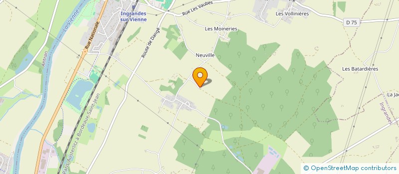 localisation de l'entreprise MONSIEUR PASCAL DURAND  INGRANDES