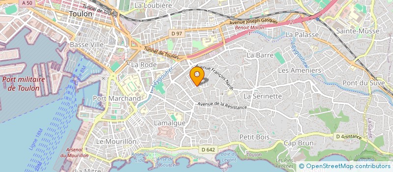 localisation de l'entreprise MONSIEUR PASCAL FAVREAU à TOULON
