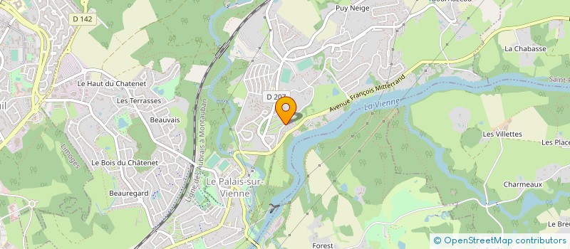 localisation de l'entreprise MONSIEUR PASCAL FLAUJAC  LE PALAIS SUR VIENNE