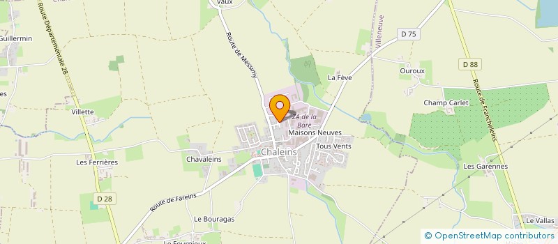 localisation de l'entreprise MONSIEUR PASCAL FOURNAND  CHALEINS