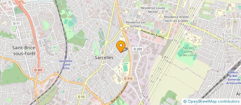 localisation de l'entreprise MONSIEUR PASCAL GAMBIER à SARCELLES