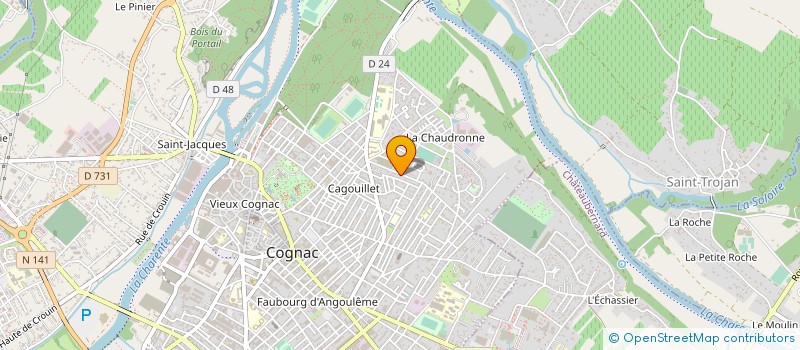 localisation de l'entreprise MONSIEUR PASCAL GARREAULT à COGNAC