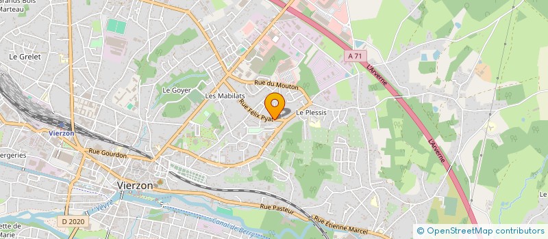 localisation de l'entreprise MONSIEUR PASCAL GAUCHER  VIERZON