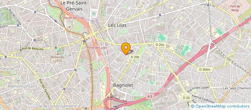 localisation de l'entreprise MONSIEUR PASCAL GIBON à BAGNOLET