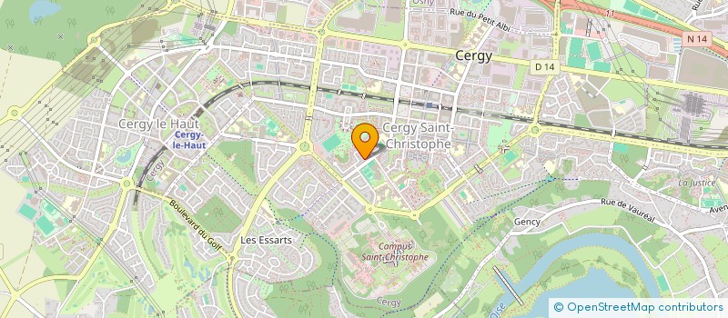 localisation de l'entreprise MONSIEUR PASCAL GODET à CERGY