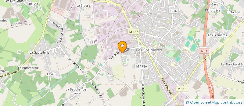 localisation de l'entreprise MONSIEUR PASCAL GOUCHAULT à LES SORINIERES