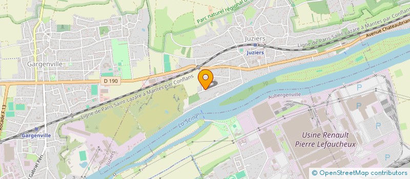 localisation de l'entreprise MONSIEUR PASCAL GOUGEON à JUZIERS