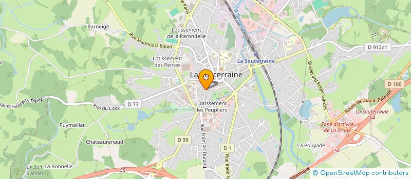 localisation de l'entreprise MONSIEUR PASCAL GOULOUZELLE  LA SOUTERRAINE