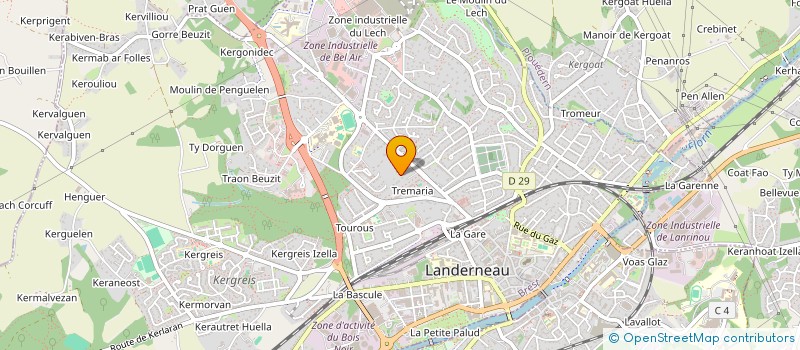 localisation de l'entreprise MONSIEUR PASCAL GOURIOU à LANDERNEAU